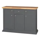 Sideboard mit Struktur aus furnierten Holzpartikeln, hergestellt in Italien – Odino Viadurini