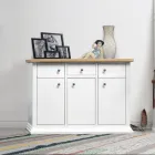 Sideboard mit Struktur aus furnierten Holzpartikeln, hergestellt in Italien – Odino Viadurini