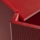 Wohnzimmer-Sideboard mit 2 Türen in Diamant-Optik, hergestellt in Italien - Sagittario Viadurini