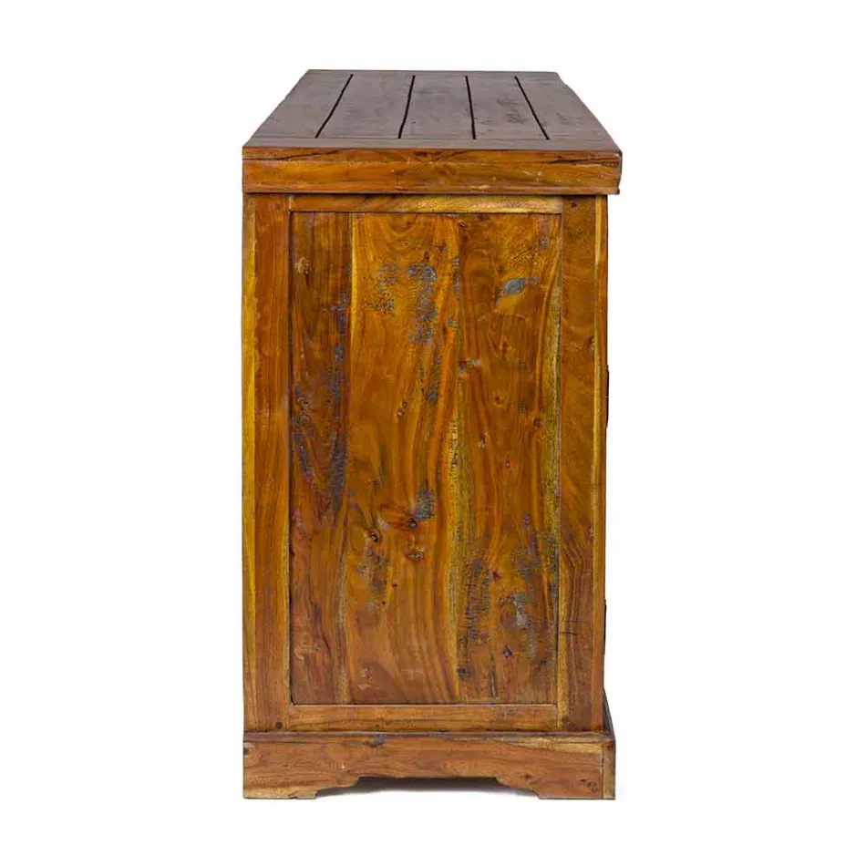 Klassisches Design Sideboard in massivem Akazienholz Rustikales Finish - Malaya Viadurini
