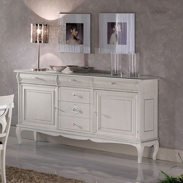 Luxuriöses wohnzimmer-sideboard aus klassischem made in italy-holz - helisa