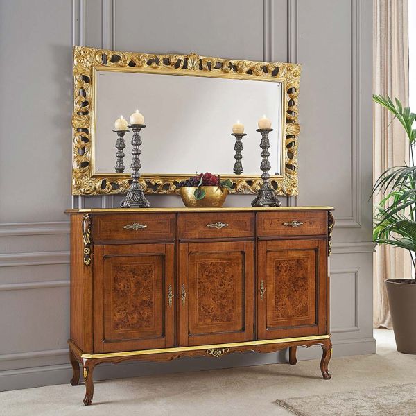 Luxuriöses sideboard aus holz mit türen und schubladen made in italy - cheverny