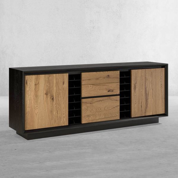 Sideboard furniert auf pappelspanplatte, hergestellt in italien – leone