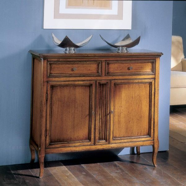 Bassano francia holz-sideboard mit 2 schubladen und 2 türen, hergestellt in italien – galeru