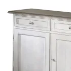 Holz-Sideboard mit 3 Schubladen und 3 Türen, hergestellt in Italien – Uller Viadurini