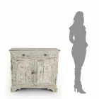 Massives Fichtenholz Sideboard mit internen Regalen Made in Italy - Pierrot Viadurini