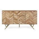 Sideboard aus Akazienholz mit 2 Türen und 3 Schubladen Design Homemotion - Carla Viadurini