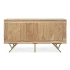Sideboard aus Akazienholz mit 2 Türen und 3 Schubladen Design Homemotion - Carla Viadurini