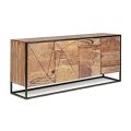 Sideboard aus Akazienholz und Stahl 3 oder 4 Türen Homemotion - Cristoforo