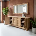 Sideboard aus naturbelassenem, gealtertem Kiefernholz mit 2 oder 4 Türen - Aituno Viadurini