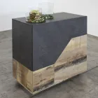 Sideboard aus Melaminholz 3 Räume und 2 Regale Made in Italy - Alyssa Viadurini