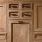 Sideboard aus massivem Teakholz mit 3 Türen und 8 Schubladen - Quan Viadurini