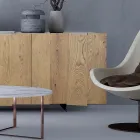 Living Sideboard mit 3 Türen aus Massivholz Made in Italy - Khal Viadurini