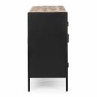 Modernes Sideboard mit Struktur aus lackiertem Stahl und Holz Homemotion - Borino Viadurini