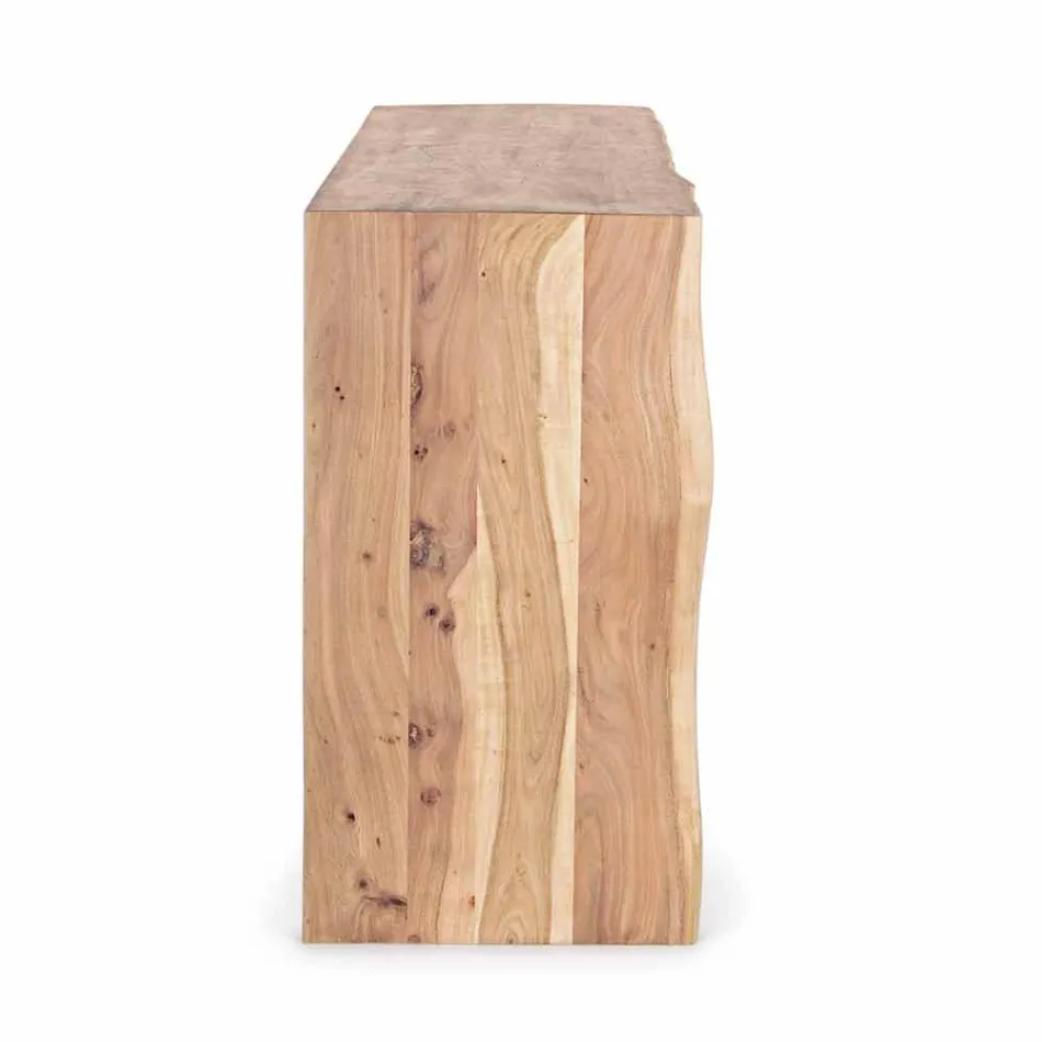 Modernes Sideboard aus Akazienholz mit 2 Türen und 3 Schubladen Homemotion - Lauro Viadurini