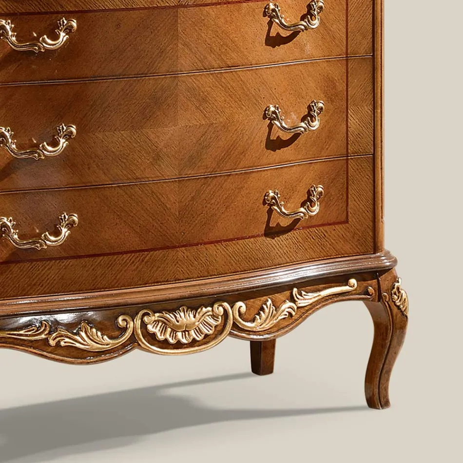 Klassisches Wohnzimmer-Sideboard aus weißem Holz oder Nussbaum Made in Italy - Chantilly Viadurini