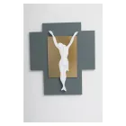 Lasergraviertes Kruzifix aus Kies und Blattgold, hergestellt in Italien – Cornelia Viadurini