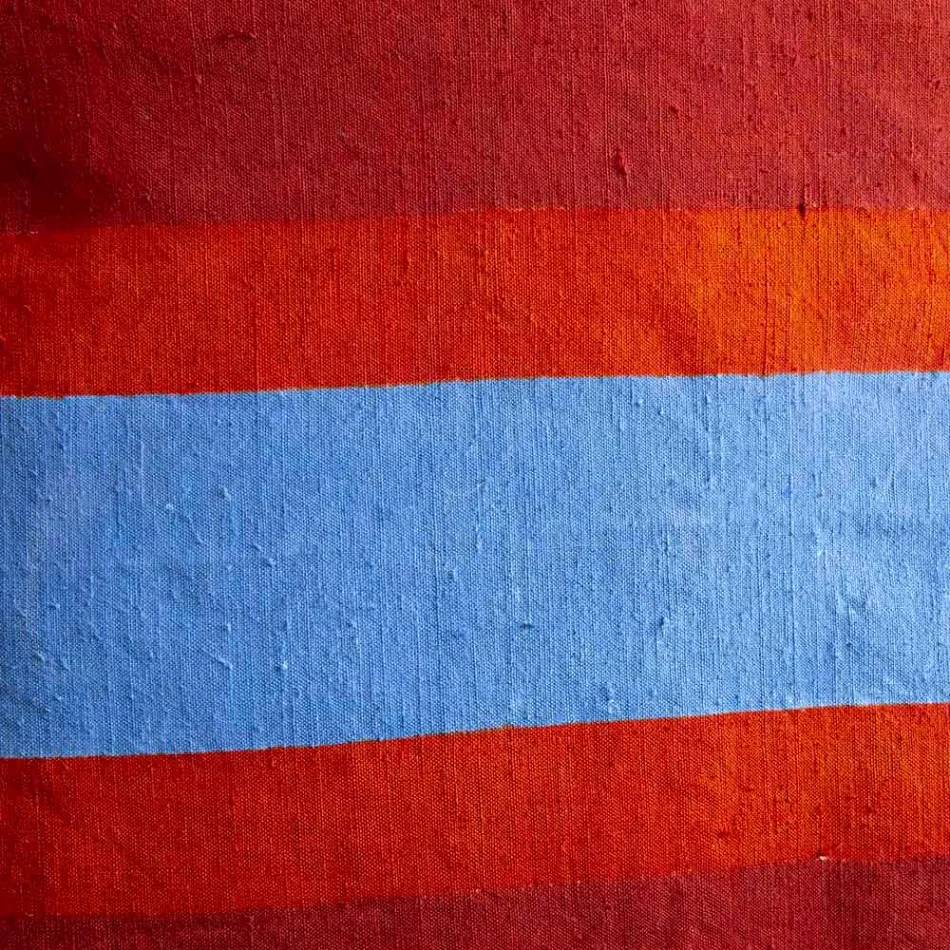 Handgemaltes Hanfkissen Einzigartiges Stück Italienische Kunst - Marken Viadurini