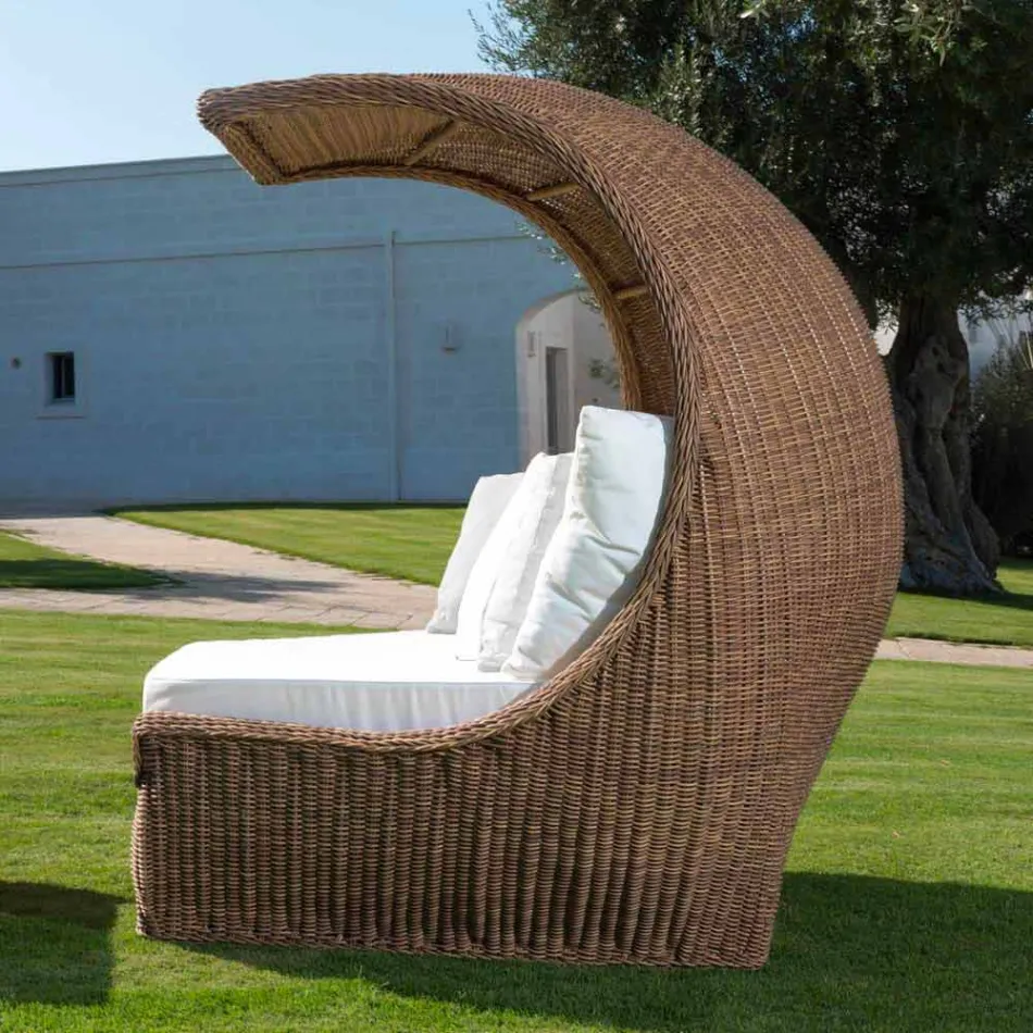 Design Daybed aus luxuriösem gewebtem synthetischem Rattan - Yves Viadurini