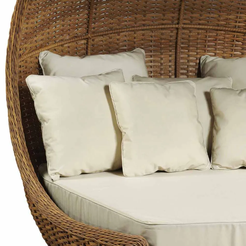 Design Daybed aus luxuriösem gewebtem synthetischem Rattan - Yves Viadurini