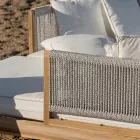 Outdoor-Tagesbett aus Teakholz und Seilweberei - Arjuna Viadurini