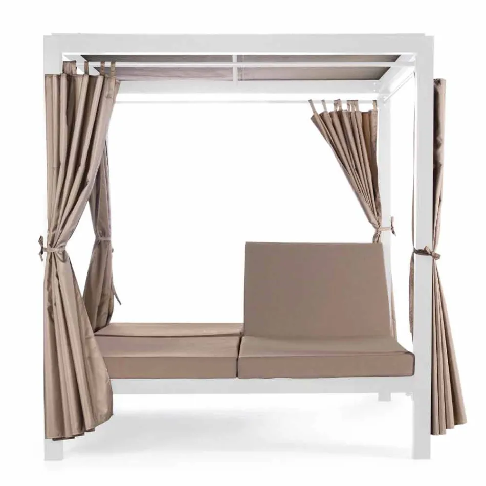 Tagesliege im Freien aus Textilene und Aluminium mit liegenden Rückenlehnen - Anastasia Viadurini