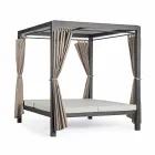 Tagesliege im Freien aus Textilene und Aluminium mit liegenden Rückenlehnen - Anastasia Viadurini