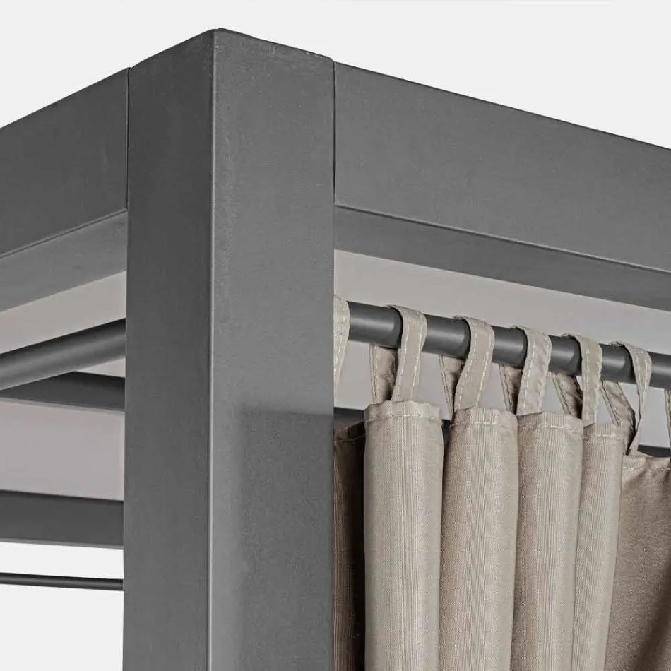 Tagesliege im Freien aus Textilene und Aluminium mit liegenden Rückenlehnen - Anastasia Viadurini