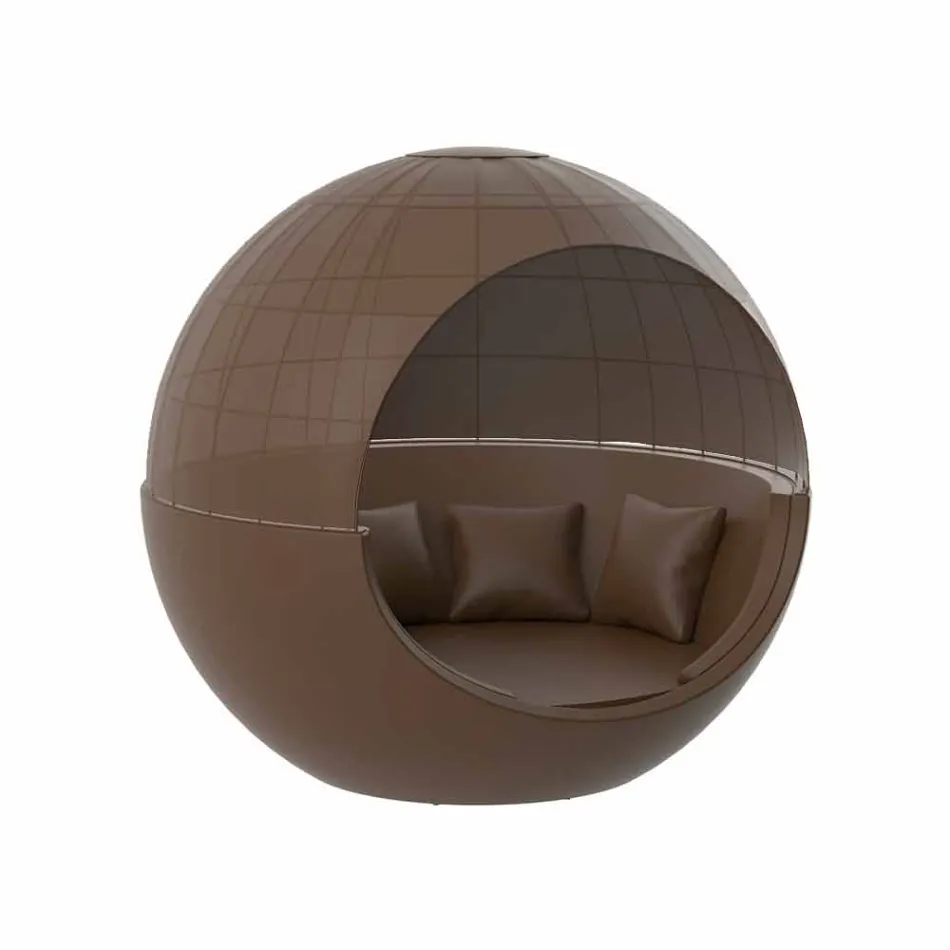 Luxus rundes Design Garden Daybed mit Sonnenschirm - Ulm Moon von Vondom Viadurini