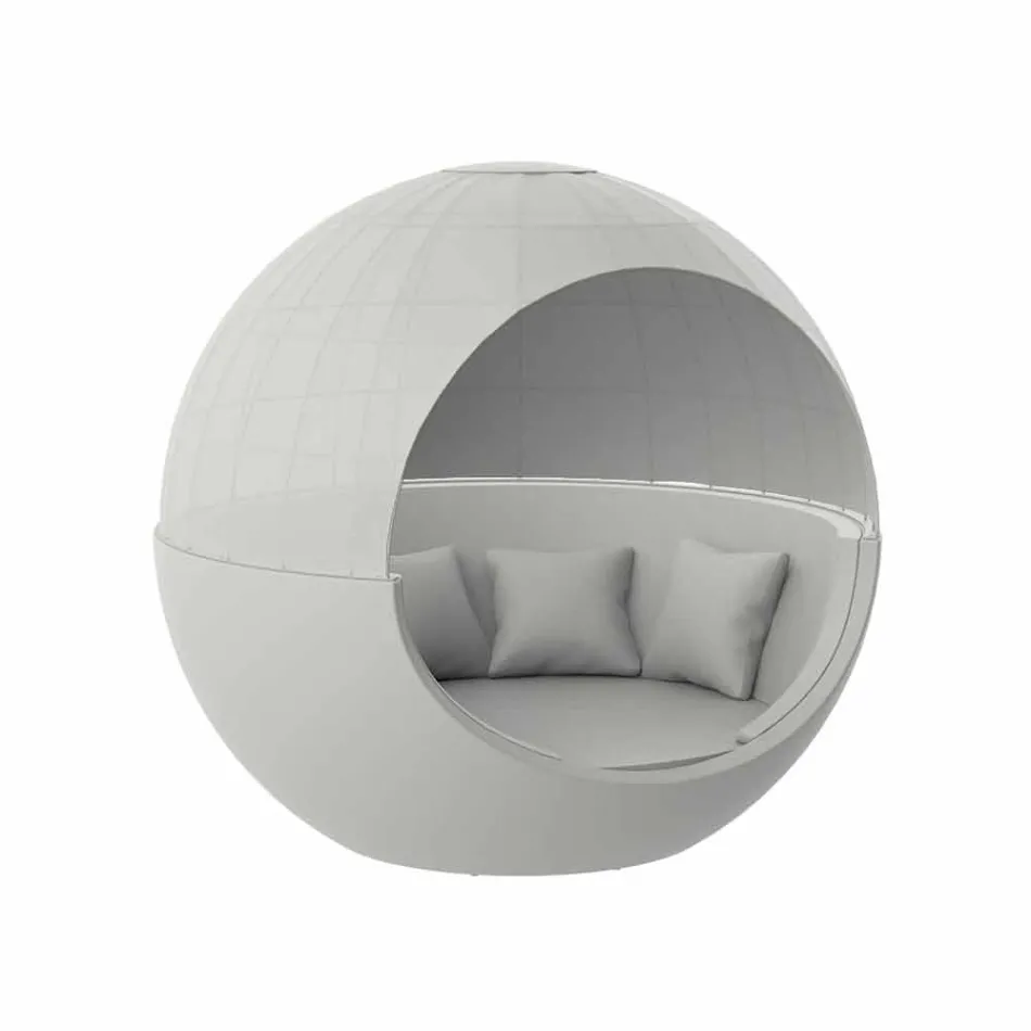 Luxus rundes Design Garden Daybed mit Sonnenschirm - Ulm Moon von Vondom Viadurini