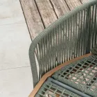 Gartenliege aus Teakholz, Aluminium, Seil und Kissen – Jacub Viadurini