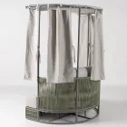 Gartenliege aus Teakholz, Aluminium und Seil mit Kissen - Arcangelo Viadurini