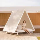 Tagesbett im Freien aus Aluminium und luxuriösem Designgewebe - Frame Vineyard von Vondom Viadurini