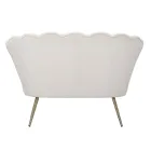 Modernes 2-Sitzer-Sofa aus Samt mit goldenen Eisenfüßen - Annina Viadurini