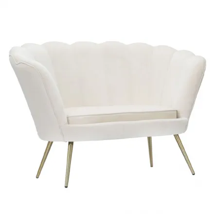 Modernes 2-Sitzer-Sofa aus Samt mit goldenen Eisenfüßen - Annina Viadurini