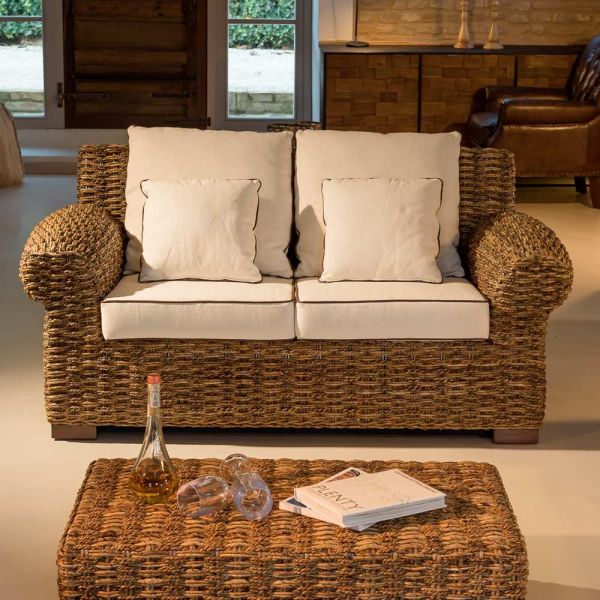 2- oder 3-sitzer-outdoor-sofa in abaca mit kissen - lagertha