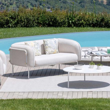 2-Sitzer-Outdoor-Sofa mit gepolstertem Sitz Made in Italy - Planter Viadurini