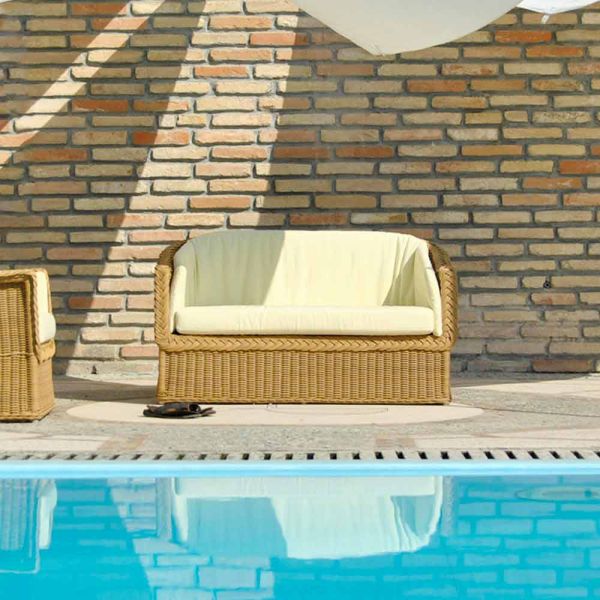 Outdoor polyrattan loungesofa 2 sitzer jonny handmade