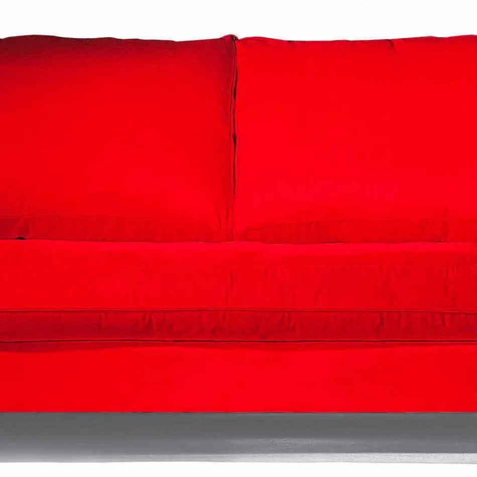 2-Sitzer-Sofa aus Baumwolle mit Seitenwürfeln aus Mdf Made in Italy - Damaskus Viadurini