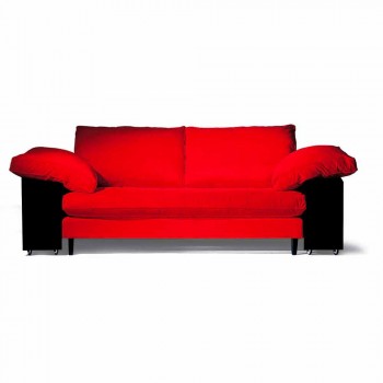 2-Sitzer-Sofa aus Baumwolle mit Seitenwürfeln aus Mdf Made in Italy - Damaskus