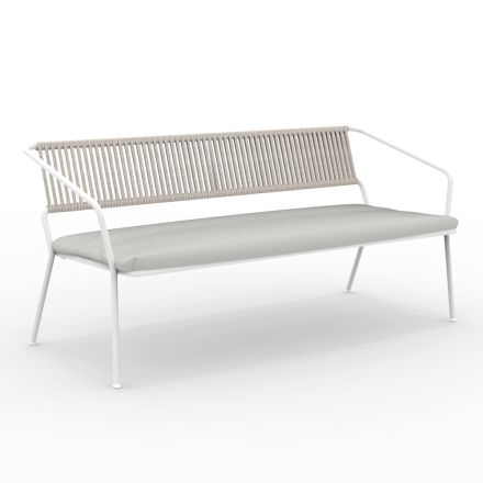 2-Sitzer-Sofa für den Garten mit Kissen inklusive Made in Italy - Prato Viadurini