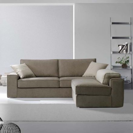 3-Sitzer-Sofa mit umkehrbarem Halbinselsessel Made in Italy - Elsass Viadurini