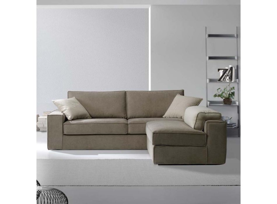3-Sitzer-Sofa mit umkehrbarem Halbinselsessel Made in Italy - Elsass