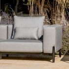 3-Sitzer-Außensofa aus Aluminium und hochwertigem Stoff – Filomena Viadurini