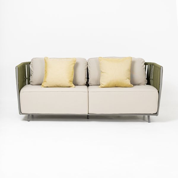 3-sitzer outdoor-sofa aus aluminium und weben - eugene