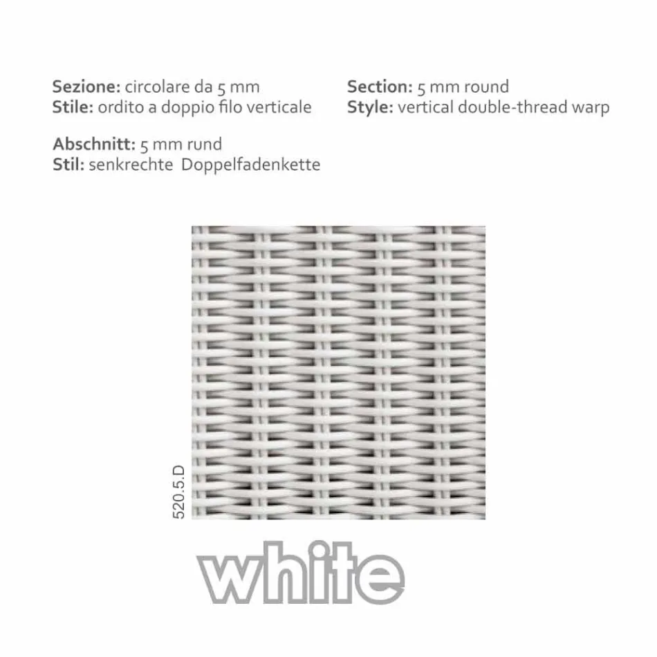 3 Sitzer Outdoor Polyethylen geflochtene in Oslo Hand Viadurini