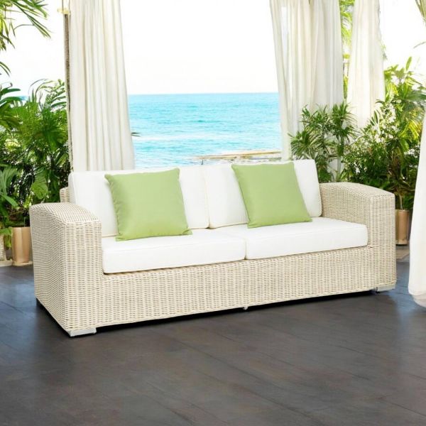 3-sitzer gartensofa aus handgewebtem polyrattan - yoko