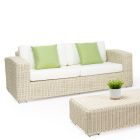 3-Sitzer Gartensofa aus handgewebtem Polyrattan - Yoko Viadurini