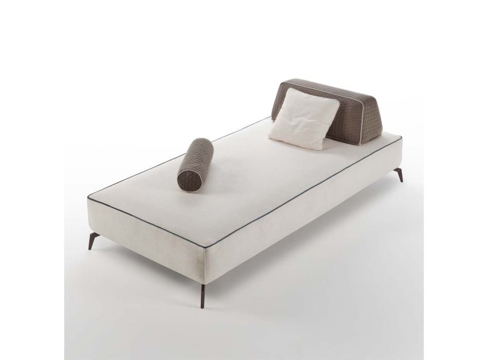 3-Sitzer-Wohnzimmersofa aus abnehmbarem weißem Stoff Made in Italy - Mykonos
