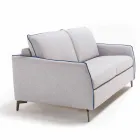 Sofa 3-Sitzer Design L.185cm Stoff / Kunstleder in Italien Erica Viadurini